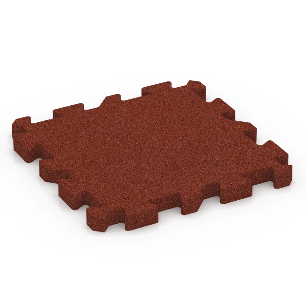 Losetas de caucho para gimnasio von WARCO im Farbdesign Rojo ladrillo mit den Abmessungen 50 x 50 x 4 cm | 0,25 m². Produktfoto von Artikel 6994 in der Aufsicht von schräg vorne.