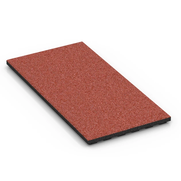 Loseta de caucho para cuadras Lujo von WARCO im Farbdesign Rojo ladrillo mit den Abmessungen 100 x 50 x 4,5 cm | 0,50 m². Produktfoto von Artikel 6390 in der Aufsicht von schräg vorne.