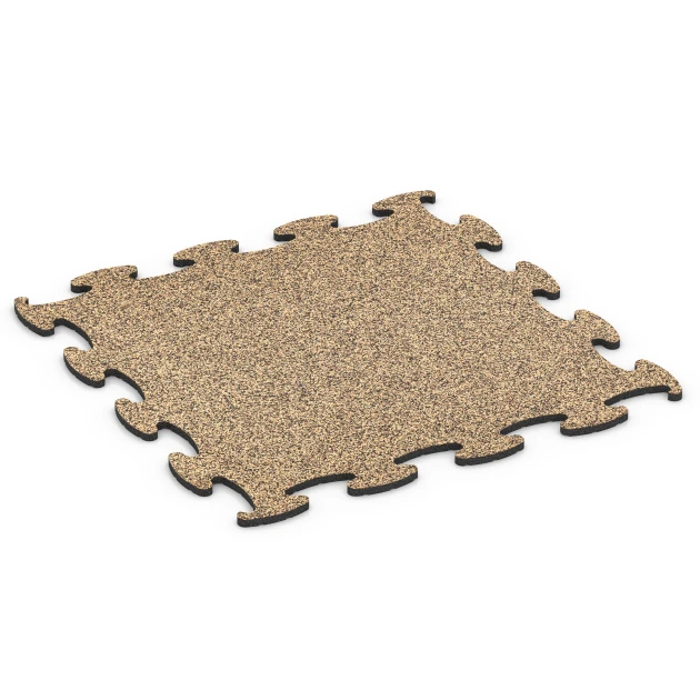 Suelo Fitness Max von WARCO im Farbdesign Rattan mit den Abmessungen 98 x 98 × 1,8 cm. Produktfoto von Artikel 6876 in der Aufsicht von schräg vorne.