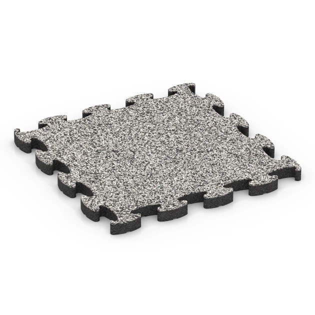 Loseta amortiguadora puzzle von WARCO im Farbdesign Granito gris mit den Abmessungen 46 x 46 × 2,8 cm. Produktfoto von Artikel 6932 in der Aufsicht von schräg vorne.