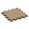 Loseta amortiguadora puzzle von WARCO im Farbdesign Rattan mit den Abmessungen 46 x 46 × 2,8 cm. Produktfoto von Artikel 6939 in der Aufsicht von schräg vorne.