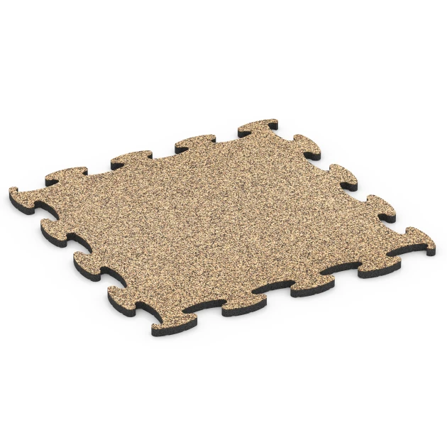 Fitness Active suelo von WARCO im Farbdesign Rattan mit den Abmessungen 98 x 98 x 2,8 cm. Produktfoto von Artikel 6858 in der Aufsicht von schräg vorne.