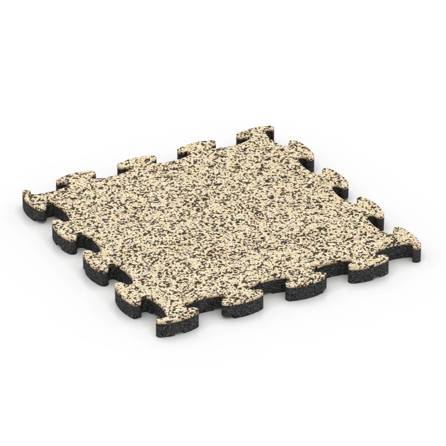 Loseta efecto piedra encajable von WARCO im Farbdesign Travertino mit den Abmessungen 30 x 30 x 1,8 cm. Produktfoto von Artikel 6820 in der Aufsicht von schräg vorne.