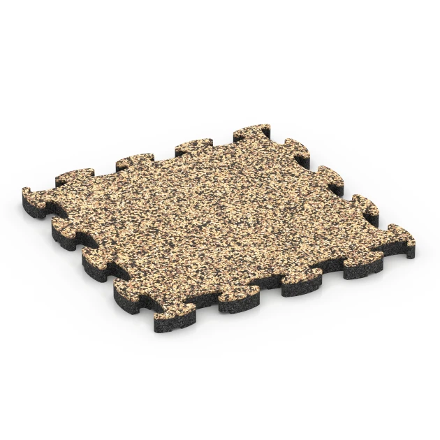 Loseta efecto piedra encajable von WARCO im Farbdesign Rattan mit den Abmessungen 30 x 30 x 1,8 cm. Produktfoto von Artikel 6822 in der Aufsicht von schräg vorne.