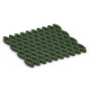 Rejilla amortiguadora césped von WARCO im Farbdesign Verde hierba mit den Abmessungen 100 x 100 x 4 cm. Produktfoto von Artikel 7011 in der Aufsicht von schräg vorne.