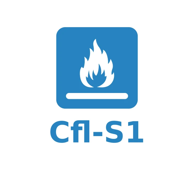Suplemento clase Cfl-s1 von WARCO im Farbdesign  mit den Abmessungen DZ 1 cm. Produktfoto von Artikel 7015 in der Aufsicht von schräg vorne.