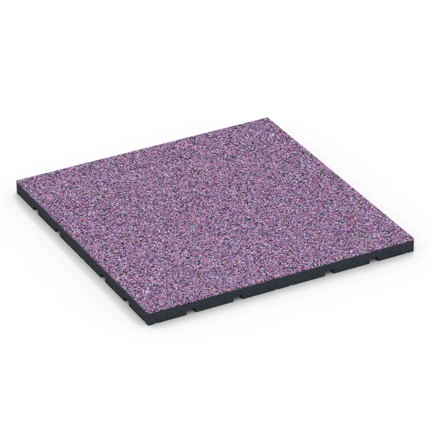 Suelo de gimnasio para exterior von WARCO im Farbdesign Lavanda mit den Abmessungen 60 x 60 x 3 cm | 0,36 m². Produktfoto von Artikel 7137 in der Aufsicht von schräg vorne.
