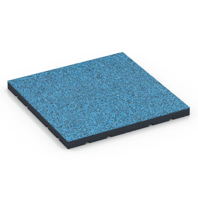 Suelo de gimnasio para exterior von WARCO im Farbdesign Atlántico mit den Abmessungen 60 x 60 x 4 cm | 0,36 m². Produktfoto von Artikel 7148 in der Aufsicht von schräg vorne.