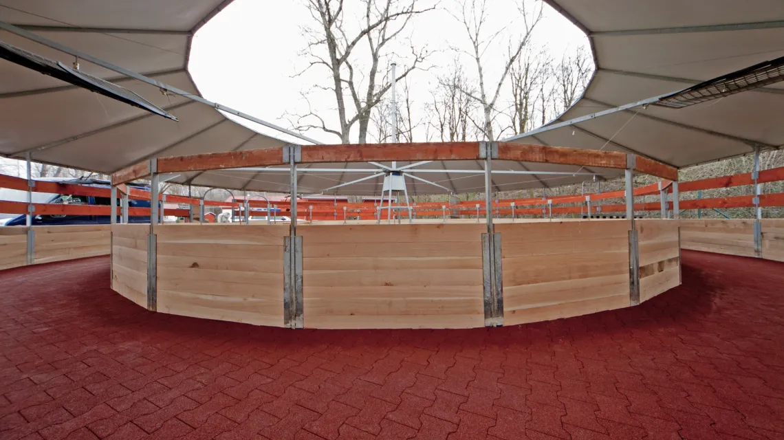 Beispielhafte Verlegung für den Artikel 0036 von WARCO - Adoquines de caucho, Farbton Antracita in der Abmessung 200 x 165 x 43 mm.