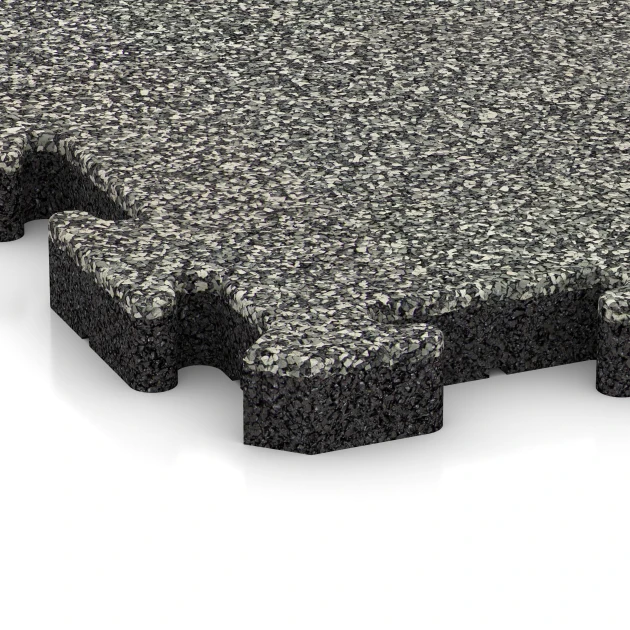 Detailaufnahme der Randausprägung von WARCO-Produkt 5900, Baldosa para eventos exteriores, Format 50 x 50 x 4 cm | 0,25 m², Farbe Granito gris.