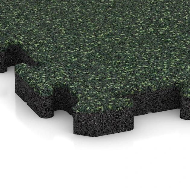 Detailaufnahme der Randausprägung von WARCO-Produkt 2851, Loseta anticaída tipo puzzle, Format 50 x 50 x 4 cm | 0,25 m², Farbe Césped inglés.