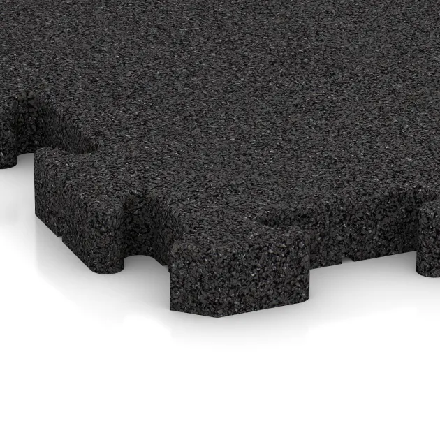 Detailaufnahme der Randausprägung von WARCO-Produkt 3653, Losa de paddock, Format 500 x 500 x 40 mm, Farbe Antracita.