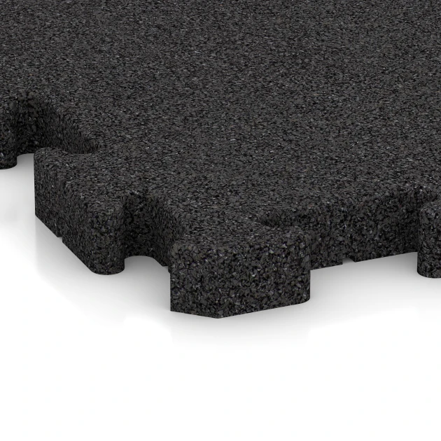 Detailaufnahme der Randausprägung von WARCO-Produkt 2960, Loseta anticaída tipo puzzle, Format 50 x 50 x 4 cm | 0,25 m², Farbe Antracita.