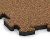 Detailaufnahme der Randausprägung von WARCO-Produkt 3230, Esterilla Protectora Fitness HD, Format 1000 x 1000 x 30 mm, Farbe Terracota.
