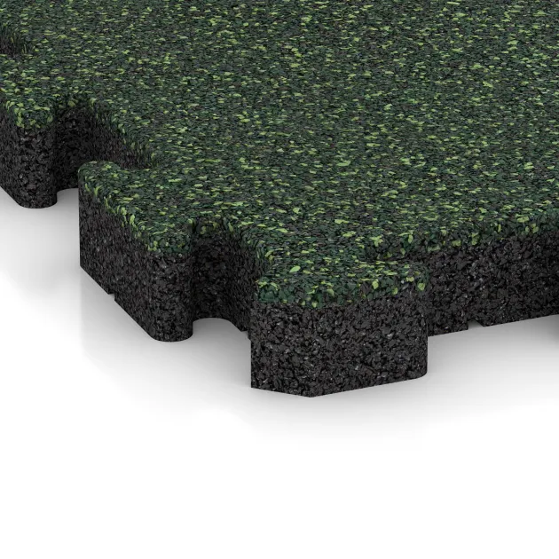 Detailaufnahme der Randausprägung von WARCO-Produkt 3024, Baldosa de terraza encajable, Format 500 x 500 x 50 mm, Farbe Césped inglés.
