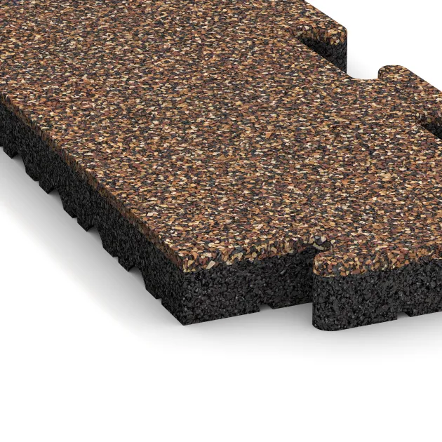 Detailaufnahme der Randausprägung von WARCO-Produkt 4946, Loseta de borde, Format 500 x 235 x 40 mm, Farbe Café con leche.