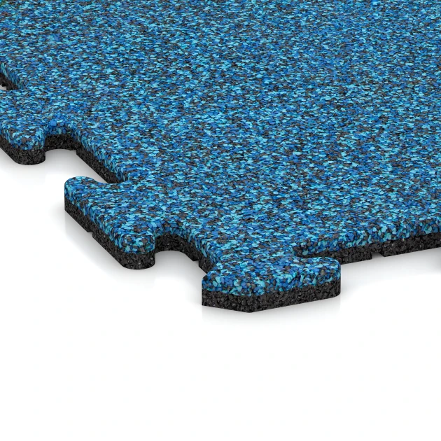 Detailaufnahme der Randausprägung von WARCO-Produkt 0324, Esterilla de fitness 18 mm, Format 100 x 100 x 1,8 cm | 1,00 m², Farbe Atlantico.