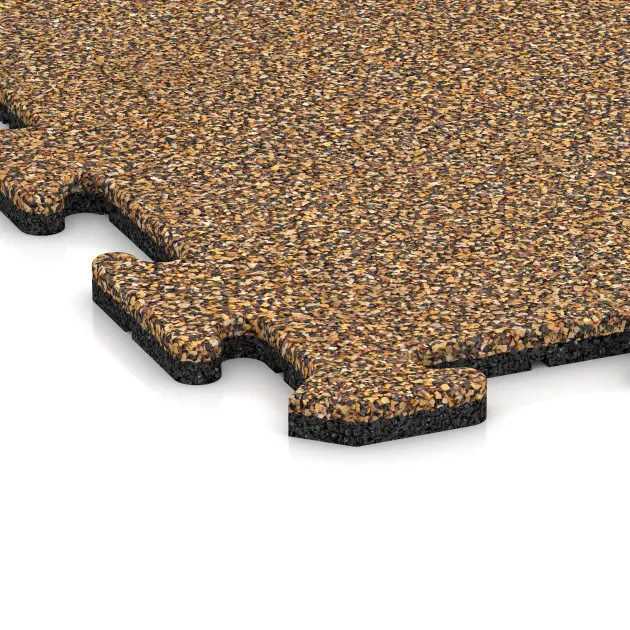 Detailaufnahme der Randausprägung von WARCO-Produkt 4790, Loseta de esquina HD, Format 485 x 485 x 18 mm, Farbe Marruecos.