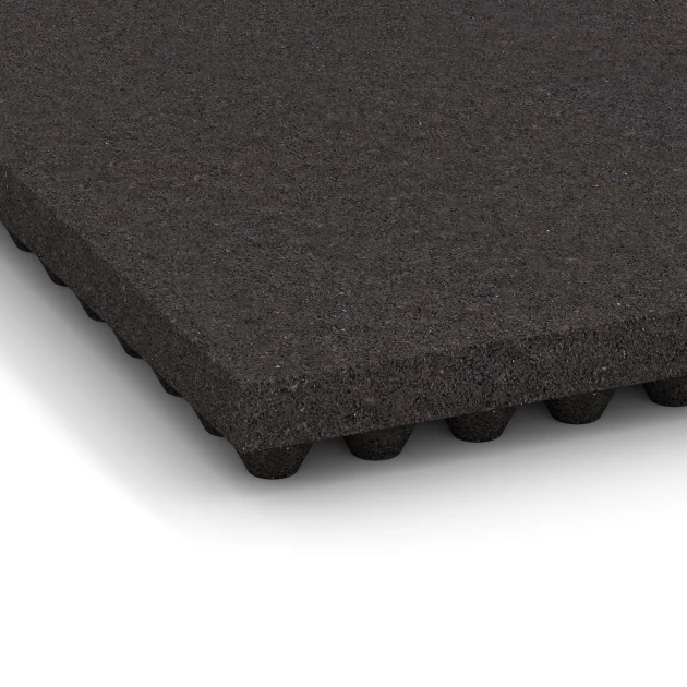 Detailaufnahme der Randausprägung von WARCO-Produkt 3643, Alfombra de goma para establos – de lujo, Format 100 × 50 × 5,5 cm, Farbe Antracita.