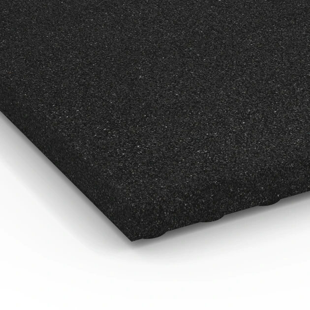 Detailaufnahme der Randausprägung von WARCO-Produkt 6648, Loseta de establo Confort, Format 100 x 50 x 5 cm, Farbe Antracita.