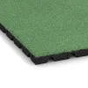 Detailaufnahme der Randausprägung von WARCO-Produkt 5472, Loseta de caucho para parques infantiles 3 cm - EN 1177 ≤ 100 cm, Format 500 x 500 x 30 mm, Farbe Verde pálido.