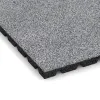 Detailaufnahme der Randausprägung von WARCO-Produkt 5476, Loseta de caucho para parques infantiles 3 cm - EN 1177 ≤ 100 cm, Format 500 x 500 x 30 mm, Farbe Gris jaspeado.