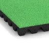 Detailaufnahme der Randausprägung von WARCO-Produkt 5568, Loseta de caucho para parques infantiles 5 cm - EN 1177 ≤ 145 cm, Format 500 x 500 x 50 mm, Farbe Verde primavera.