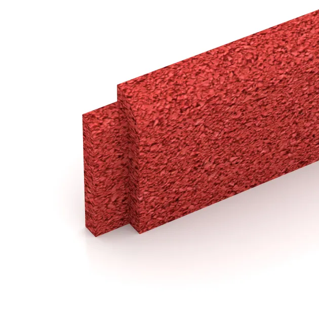 Detailaufnahme der Randausprägung von WARCO-Produkt 4286, Rodapié, Format 750 x 80 x 20 mm, Farbe Rosa.