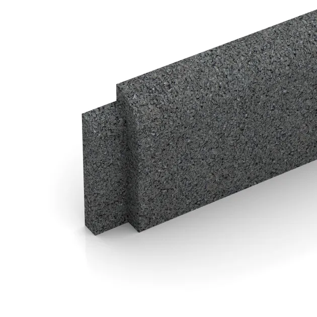 Detailaufnahme der Randausprägung von WARCO-Produkt 2266, Rodapié, Format 750 x 80 x 20 mm, Farbe Gris pizarra.