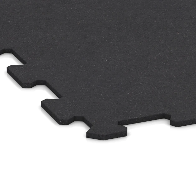 Detailaufnahme der Randausprägung von WARCO-Produkt 1064, Suelo de Fitness Compacto, Format 970 x 970 x 8 mm | 0,94 m, Farbe Antracita mate.