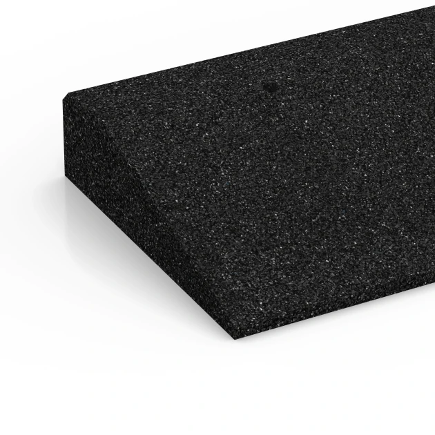Detailaufnahme der Randausprägung von WARCO-Produkt 6600, Rampa para umbrales, Format 100 × 25 cm | 1 < 7 cm, Farbe Antracita.