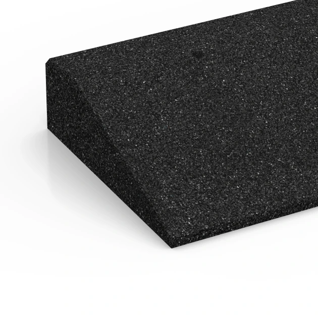 Detailaufnahme der Randausprägung von WARCO-Produkt 6601, Rampa para umbrales, Format 100 × 25 cm | 1 < 8 cm, Farbe Antracita.
