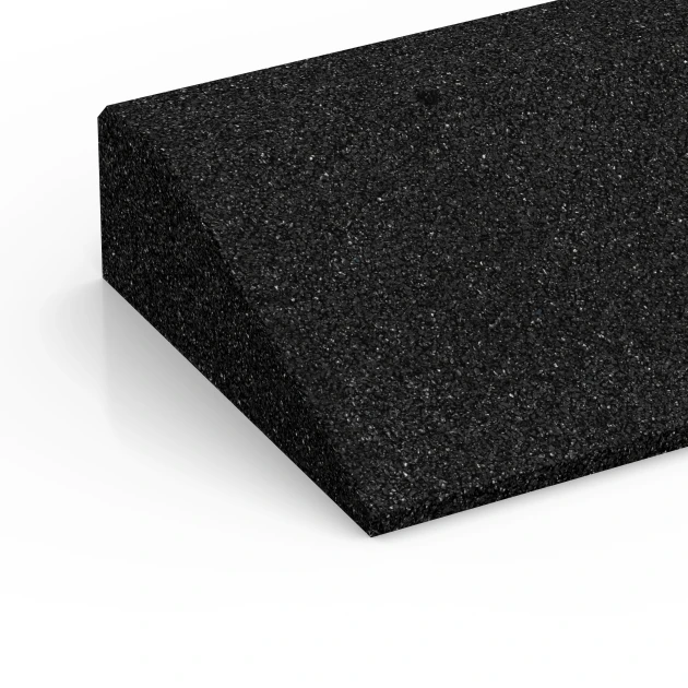 Detailaufnahme der Randausprägung von WARCO-Produkt 6602, Rampa para umbrales, Format 100 × 25 cm | 1 < 9 cm, Farbe Antracita.