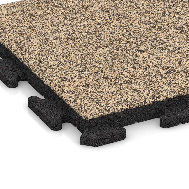 Detailaufnahme der Randausprägung von WARCO-Produkt 1347, Baldosa borde piscina Clásica, Format 500 x 500 x 40 mm, Farbe Travertino.