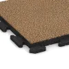 Detailaufnahme der Randausprägung von WARCO-Produkt 1366, Pavimento Fitness Baldosas de Goma Classic, Format 500 x 500 x 40 mm, Farbe Marruecos.