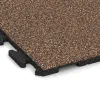 Detailaufnahme der Randausprägung von WARCO-Produkt 1603, Pavimento Fitness Baldosas de Goma Classic, Format 1000 x 1000 x 30 mm, Farbe Café con leche.
