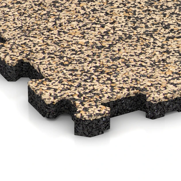 Detailaufnahme der Randausprägung von WARCO-Produkt 3735, Suelo para terraza sin juntas, Format 30,6 x 30,6 x 2 cm | 0,094 m², Farbe Travertino.