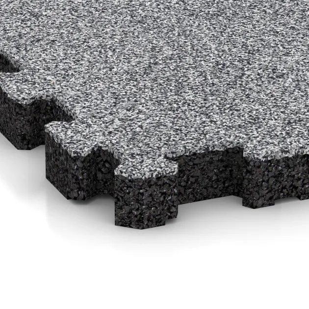 Detailaufnahme der Randausprägung von WARCO-Produkt 5227, Baldosa borde piscina sin juntas, Format 306 x 306 x 30 mm, Farbe Gris jaspeado.