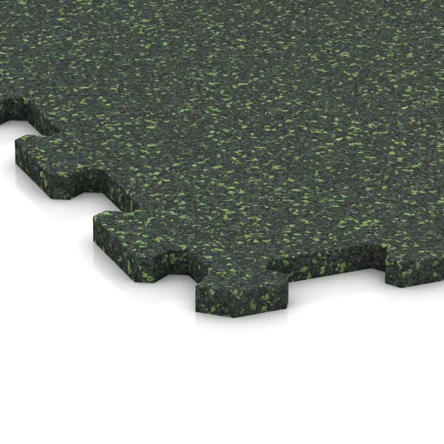 Detailaufnahme der Randausprägung von WARCO-Produkt 1099, Suelo de Fitness Compacto, Format 970 x 970 x 16 mm, Farbe Césped inglés.