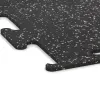 Detailaufnahme der Randausprägung von WARCO-Produkt 3779, Pavimento Fitness Performance Elite, Format , Farbe Gris ligeramente moteado.