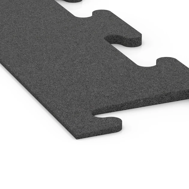 Detailaufnahme der Randausprägung von WARCO-Produkt 6593, Rampa perimetral Fitness Performance Elite, Format 100 × 20 cm | 0,5 < 1,5 cm, Farbe Antracita.