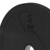 Detailaufnahme der Randausprägung von WARCO-Produkt 6084, Bumper Plate, Format 5 kg | ø 45,4 x 3,15 cm, Farbe Antracita.