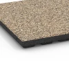 Detailaufnahme der Randausprägung von WARCO-Produkt 6428, Loseta amortiguadora – 120 cm, Format 50 x 50 x 4 cm, Farbe Travertino.