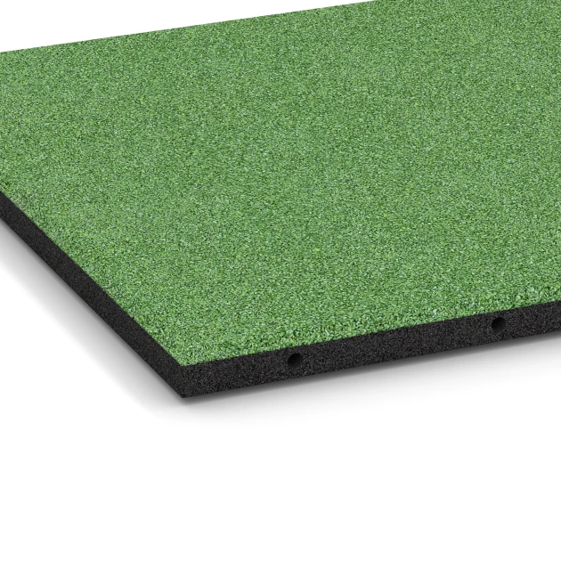 Detailaufnahme der Randausprägung von WARCO-Produkt 6129, Loseta amortiguadora 95 cm, Format 50 x 50 x 3 cm | 0,25 m², Farbe Verde tilo.
