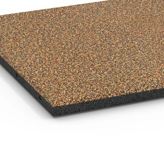 Detailaufnahme der Randausprägung von WARCO-Produkt 6416, Loseta amortiguadora – 90 cm, Format 50 x 50 x 3 cm | 0,25 m², Farbe Terracota.