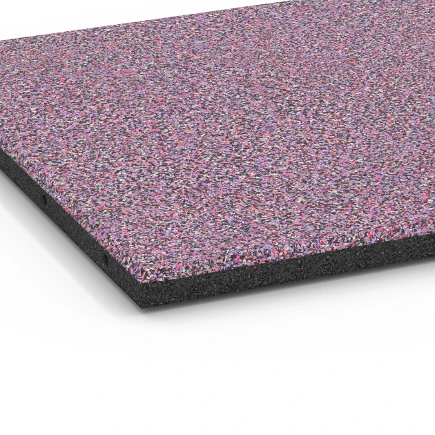 Detailaufnahme der Randausprägung von WARCO-Produkt 6418, Loseta amortiguadora – 90 cm, Format 50 x 50 x 3 cm | 0,25 m², Farbe Lavanda.