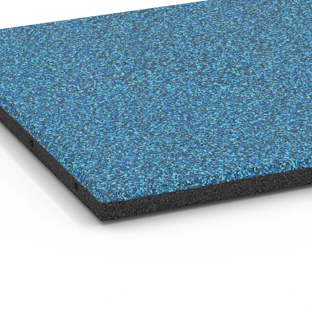 Detailaufnahme der Randausprägung von WARCO-Produkt 6420, Loseta amortiguadora – 90 cm, Format 50 x 50 x 3 cm | 0,25 m², Farbe Atlántico.