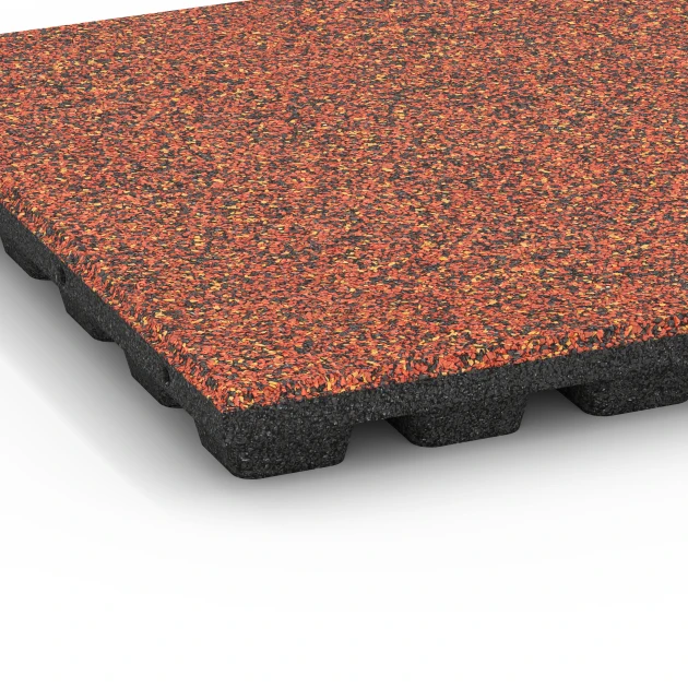 Detailaufnahme der Randausprägung von WARCO-Produkt 6435, Loseta amortiguadora – 160 cm, Format 50 x 50 x 4,8 cm, Farbe Etna.