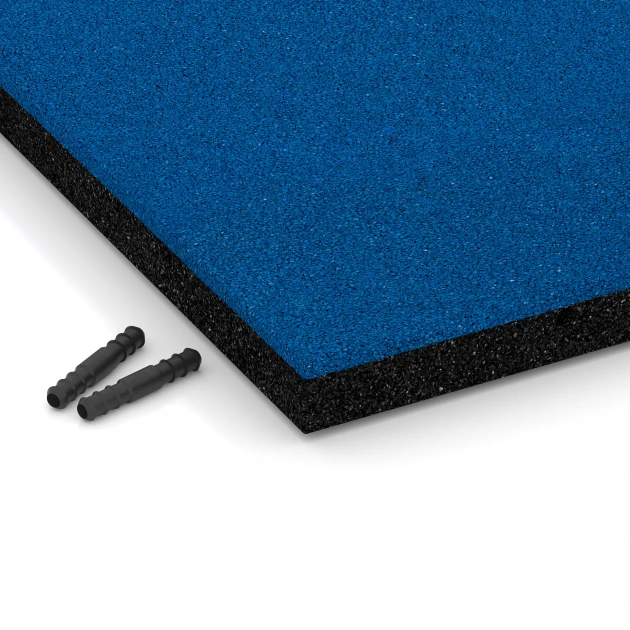 Detailaufnahme der Randausprägung von WARCO-Produkt 6220, Baldosas amortiguadoras, Format 50 x 50 x 4 cm, Farbe Azul cielo.