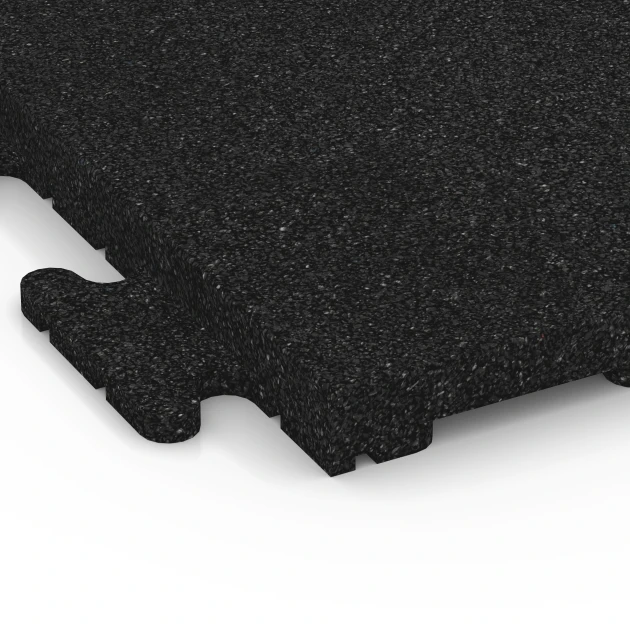 Detailaufnahme der Randausprägung von WARCO-Produkt 6190, Baldosa de suelo fitness Classic, Format 50 x 50 x 3 cm | 0,25 m², Farbe Antracita.